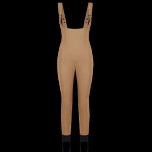 Moncler Tute stirrup-ankle Ski Suit - Camel